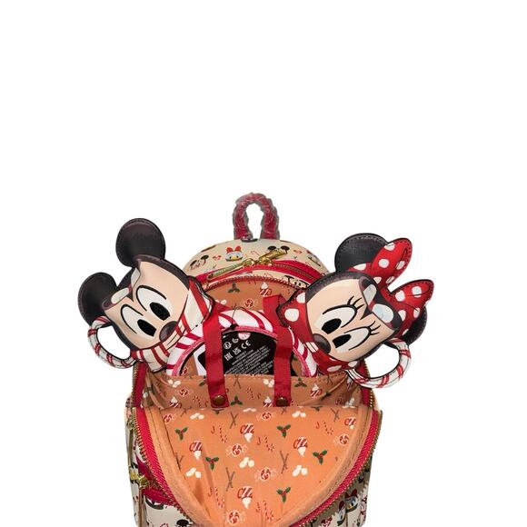 Disney Loungefly Christmas Mickey Minnie Mouse Mini Backpack & Ears Holiday Set main image 8